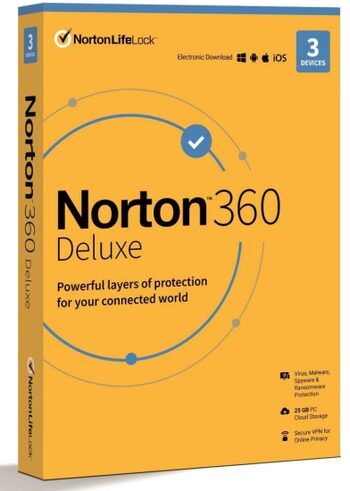 Norton 360 Deluxe 2024 EU Key (6 mois / 3 appareils) + 25 GB Cloud Storage