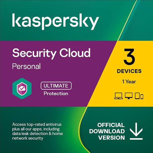 Kaspersky Security Cloud Personal (1 an / 3 appareils)