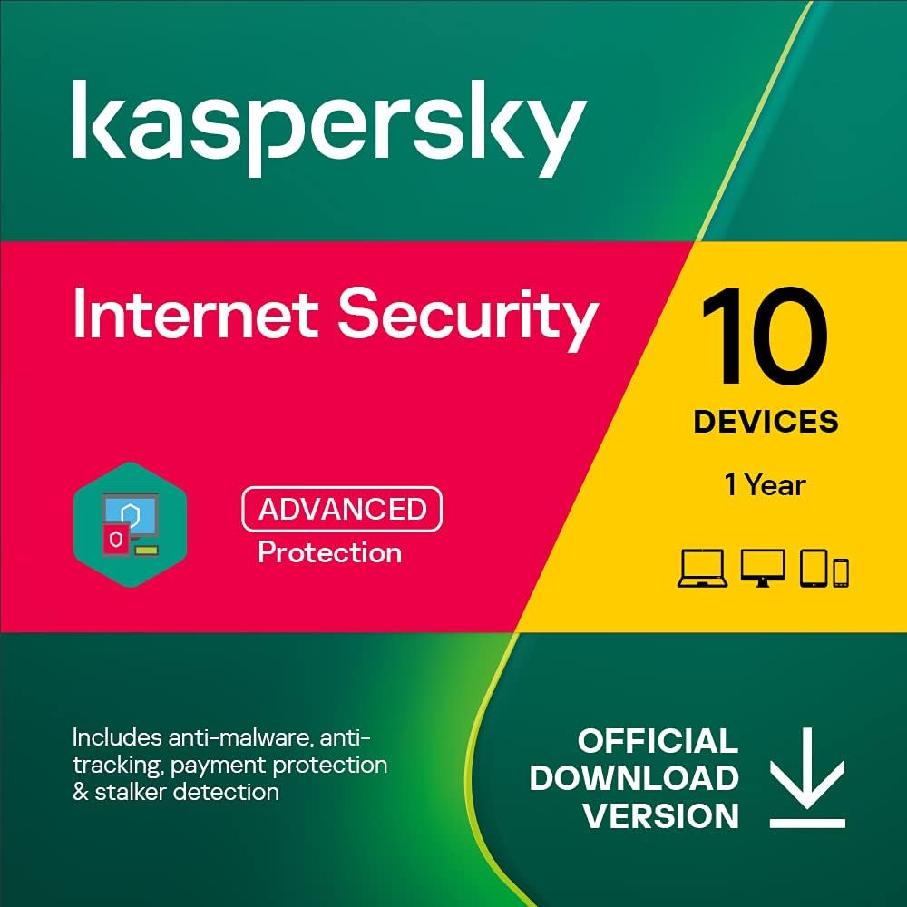 Kaspersky Internet Security 2023 EU Key (1 an / 10 appareils)