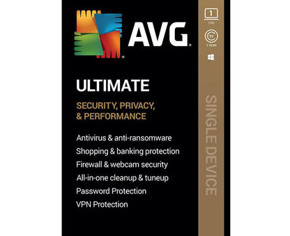 Clé AVG Ultimate pour Windows 2024 (1 an / 1 PC)