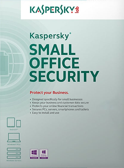 Kaspersky Small Office Security (5 PC / 1 serveur / 5 mobiles / 1 an)