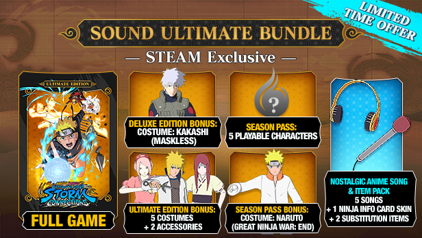 NARUTO X BORUTO Ultimate Ninja STORM CONNECTIONS Sound Ultimate Bundle Compte Steam