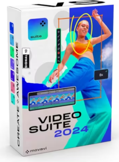 Clé Movavi Video Suite 2024 (à vie / 1 MAC)