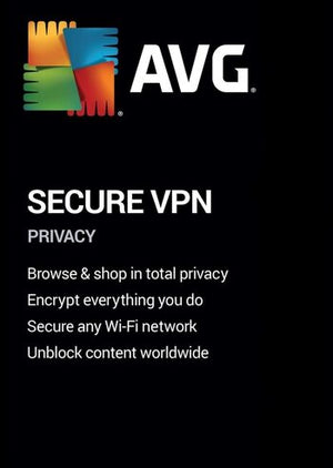 Clé AVG Secure VPN (1 an / nombre illimité d'ordinateurs) CD Key