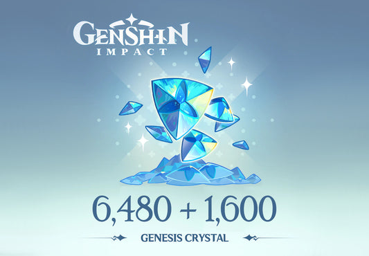 Impact Genshin - 6 480 + 1 600 cristaux Genesis Bon Reidos