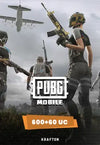 PUBG Mobile 600 + 60 Unknown Cash prépayé CD Key