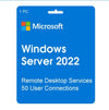 Windows Server 2022 Remote Desktop Services 50 User CAL CD Key