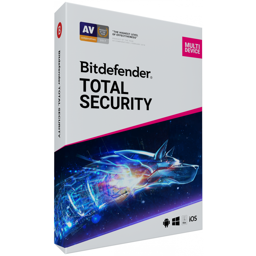 Bitdefender Total Security 2020 - 2019 Key - 5 appareils, 90 jours - RoyalKey