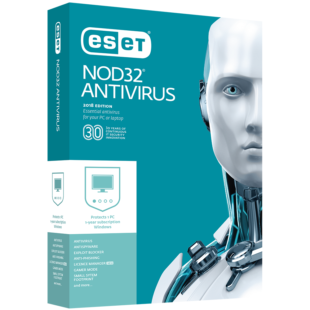 Eset NOD32 Antivirus 180 jours 1 PC Global Key