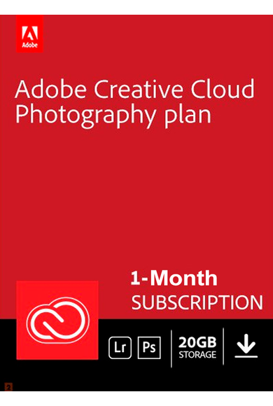 Adobe Photography Plan Subscription 20 GB 1 Month Global Key